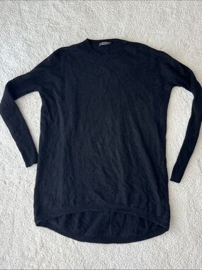 Scanlan Theodore Black Cashmere Crewneck Sweater